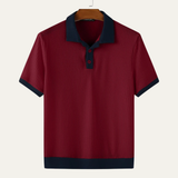 The Monferrato Men’s Patchwork Knit Polo T-Shirt