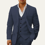 The Oakridge Men’s 3 Piece Linen Suit – Classic Breathable Summer Set