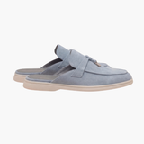 Sky Blue Suede Mediterranean Mule