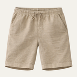 The Glenmore Lane Men’s Elastic Waist Linen Shorts with Pockets