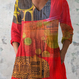 Lucie | Long Blouse with V-Neck