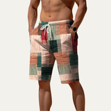The Stratford Men’s Casual Drawstring Checked Summer Shorts