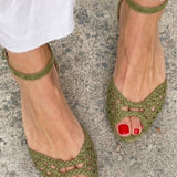 ISADORA INTERLACED GOLD SANDALS