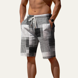 The Stratford Men’s Casual Drawstring Checked Summer Shorts