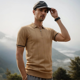 The San Marino Men’s Zip Up Slim Fit Polo Shirt