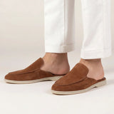 Maroon Suede Yacht Mule