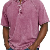 Léo - Vintage Buttoned T-Shirt for Men