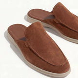 Maroon Suede Yacht Mule