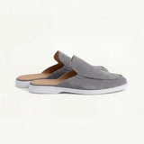 Grey Suede Yacht Mule