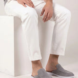 Grey Suede Yacht Mule