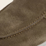 Olive Suède Yacht Mule