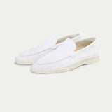 Classic Suede Loafer Pearl White