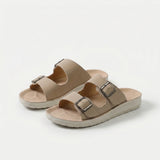 Mae - Comfort Slides with Adjustable Double Buckle